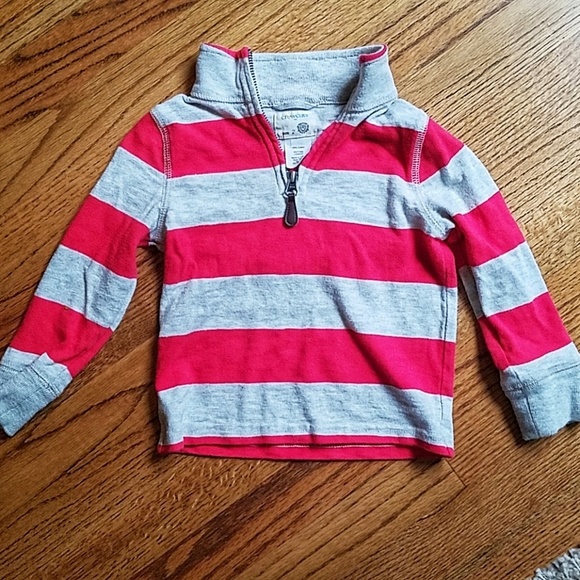 Crewcuts Other - Crewcuts Boys 2T striped cotton zip up shirt